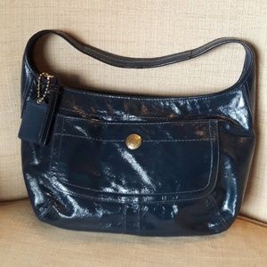 Coach navy hand bag